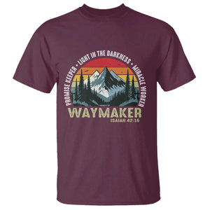 Religious Christian Waymaker T Shirt Promise Keeper Light In The Darkness Miracle Worker TS11 Maroon Print Your Wear