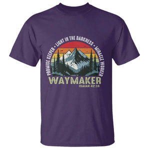 Religious Christian Waymaker T Shirt Promise Keeper Light In The Darkness Miracle Worker TS11 Purple Print Your Wear