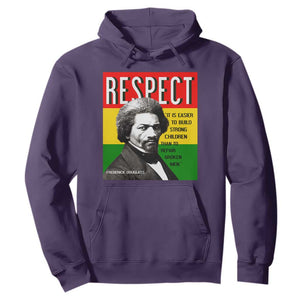 Respect Frederick Douglass Hoodie It Is Easier To Build Strong Children Empowerment TS02 Purple Print Your Wear