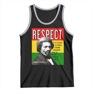 Respect Frederick Douglass Tank Top It Is Easier To Build Strong Children Empowerment TS02 Black Athletic Heather Print Your Wear