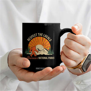 Respect The Locals Coffee Mug America's National Parks Vintage Bigfoot TS02 Print Your Wear