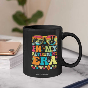 Retired Est 2025 Coffee Mug In My Retirement Era Groovy Summer Vibes TS10 Print Your Wear
