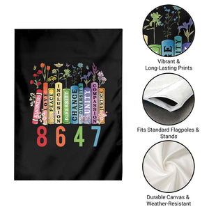 Retro 8647 Garden Flag Equal Rights Book Flower Feminist Women Rights TS10 Print Your Wear