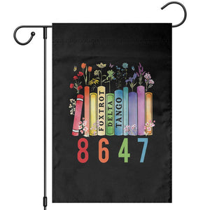 Retro 8647 Garden Flag Foxtrots Delta Tangos Book Flower TS10 Black Print Your Wear