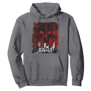Retro 8647 Hoodie Vintage USA American Flag Skull TS10 Charcoal Print Your Wear