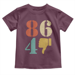 Retro 8647 Toddler T Shirt Classic Retro Vintage 80s Style TS10 Maroon Print Your Wear