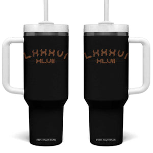 Retro 8647 Tumbler With Handle Roman Numerals LXXXVI XLVII 86 47 TS10 One Size: 40 oz Black Print Your Wear