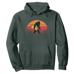 Retro Bigfoot Taco Hoodie Funny Cinco de Mayo Sasquatch Lovers TS10 Dark Forest Green Print Your Wear