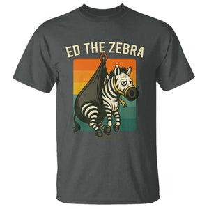 Retro Ed the Zebra Meme T Shirt Funny Viral Escape Animal TS02 Dark Heather Print Your Wear