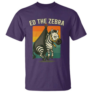 Retro Ed the Zebra Meme T Shirt Funny Viral Escape Animal TS02 Purple Print Your Wear