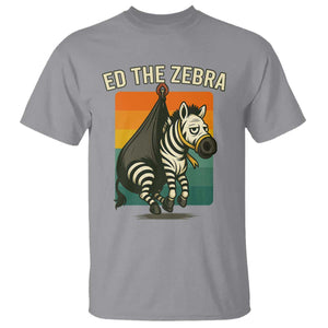 Retro Ed the Zebra Meme T Shirt Funny Viral Escape Animal TS02 Sport Gray Print Your Wear