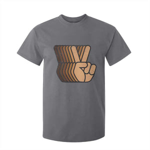 Retro Equality for All T Shirt For Kid Peace Sign V Fingers Skin Tone Hands Vintage TS10 Charcoal Print Your Wear