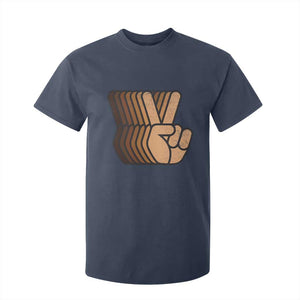 Retro Equality for All T Shirt For Kid Peace Sign V Fingers Skin Tone Hands Vintage TS10 Navy Print Your Wear