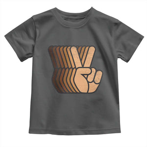 Retro Equality for All Toddler T Shirt Peace Sign V Fingers Skin Tone Hands Vintage TS10 Dark Heather Print Your Wear