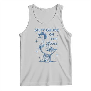 Retro Silly Goose On The Loose Tank Top 90s Aesthetic Funny Cowgirl Western TS10 Ash Print Your Wear