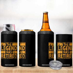Retro The Legend Has Retired 4 in 1 Can Cooler Tumbler Retirement Gifts TS10 Print Your Wear