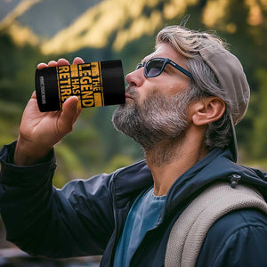 Retro The Legend Has Retired 4 in 1 Can Cooler Tumbler Retirement Gifts TS10 Print Your Wear