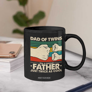 Retro Twin Dad Coffee Mug Like A Normal But Just Twice As Cool TS10 Print Your Wear