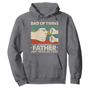 Retro Twin Dad Hoodie Like A Normal But Just Twice As Cool TS10 Charcoal Print Your Wear