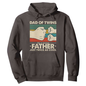Retro Twin Dad Hoodie Like A Normal But Just Twice As Cool TS10 Dark Chocolate Print Your Wear