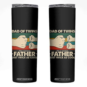 Retro Twin Dad Skinny Tumbler Like A Normal But Just Twice As Cool TS10 Black Print Your Wear