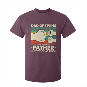 Retro Twin Dad T Shirt For Kid Like A Normal But Just Twice As Cool TS10 Maroon Print Your Wear