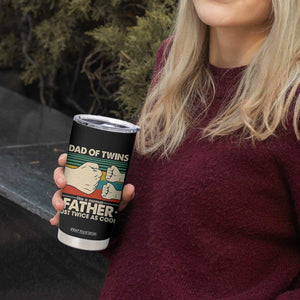 Retro Twin Dad Tumbler Cup Like A Normal But Just Twice As Cool TS10 Print Your Wear