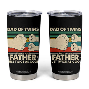 Retro Twin Dad Tumbler Cup Like A Normal But Just Twice As Cool TS10 Black Print Your Wear