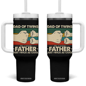 Retro Twin Dad Tumbler With Handle Like A Normal But Just Twice As Cool TS10 One Size: 40 oz Black Print Your Wear