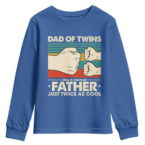 Retro Twin Dad Youth Sweatshirt Like A Normal But Just Twice As Cool TS10 Royal Blue Print Your Wear
