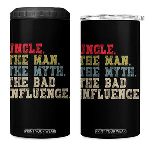 Retro Uncle 4 in 1 Can Cooler Tumbler Best Funny Uncle Fathers Day TS10 One Size: 16 oz Black Print Your Wear