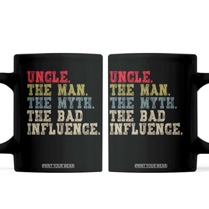 Retro Uncle Coffee Mug Best Funny Uncle Fathers Day TS10 Black Print Your Wear