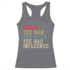 Retro Uncle Racerback Tank Top Best Funny Uncle Fathers Day TS10 Charcoal Print Your Wear