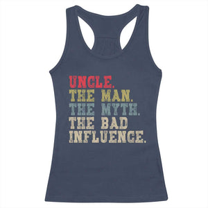 Retro Uncle Racerback Tank Top Best Funny Uncle Fathers Day TS10 Navy Print Your Wear