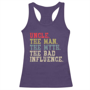 Retro Uncle Racerback Tank Top Best Funny Uncle Fathers Day TS10 Purple Print Your Wear