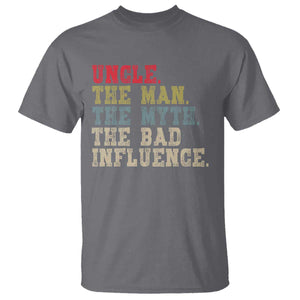 Retro Uncle T Shirt Best Funny Uncle Fathers Day TS10 Charcoal Print Your Wear