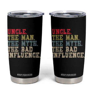 Retro Uncle Tumbler Cup Best Funny Uncle Fathers Day TS10 Black Print Your Wear