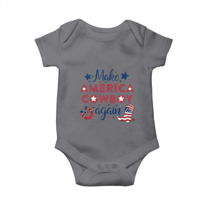 Retro Western Cowboys Baby Onesie Make America A Cowboy Again Country Lifestyle Rodeo TS02 Charcoal Print Your Wear
