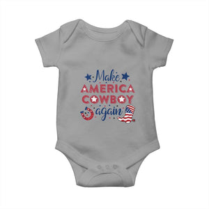 Retro Western Cowboys Baby Onesie Make America A Cowboy Again Country Lifestyle Rodeo TS02 Sport Gray Print Your Wear