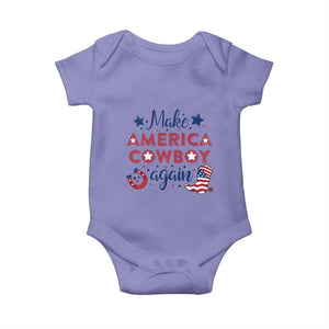 Retro Western Cowboys Baby Onesie Make America A Cowboy Again Country Lifestyle Rodeo TS02 Violet Print Your Wear