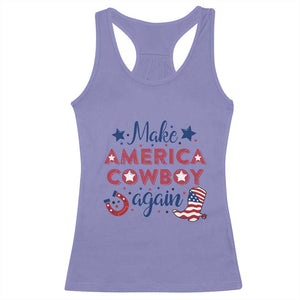Retro Western Cowboys Racerback Tank Top Make America A Cowboy Again Country Lifestyle Rodeo TS02 Violet Print Your Wear