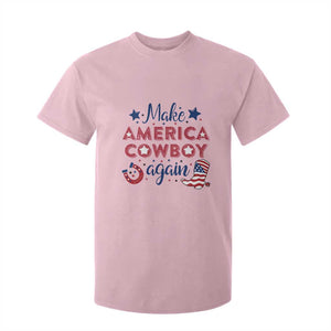 Retro Western Cowboys T Shirt For Kid Make America A Cowboy Again Country Lifestyle Rodeo TS02 Light Pink Print Your Wear