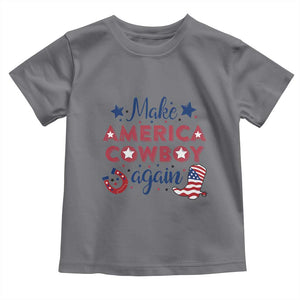 Retro Western Cowboys Toddler T Shirt Make America A Cowboy Again Country Lifestyle Rodeo TS02 Charcoal Print Your Wear