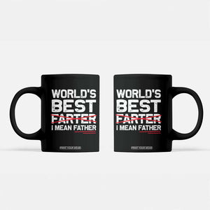 Retro World's Best Farter I Mean Father Coffee Mug Funny Best Dad TS10 Black Print Your Wear