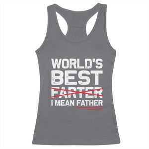 Retro World's Best Farter I Mean Father Racerback Tank Top Funny Best Dad TS10 Charcoal Print Your Wear