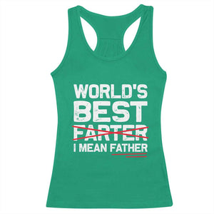 Retro World's Best Farter I Mean Father Racerback Tank Top Funny Best Dad TS10 Irish Green Print Your Wear