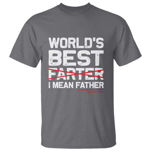 Retro World's Best Farter I Mean Father T Shirt Funny Best Dad TS10 Charcoal Print Your Wear