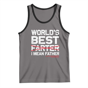 Retro World's Best Farter I Mean Father Tank Top Funny Best Dad TS10 Deep Heather Black Print Your Wear