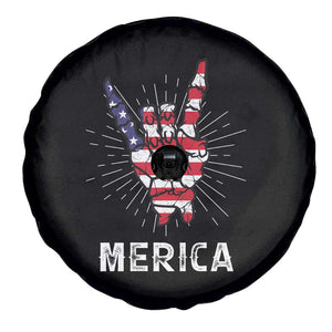 Rockin 4th Of July Spare Tire Cover Skeleton Hand American Flag Patriotic Day TS11 Print Your Wear