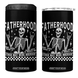 Rockin' Fatherhood Skeleton 4 in 1 Can Cooler Tumbler Funny Dad Life Quote Gift for Fathers Day TS02 One Size: 16 oz Black Print Your Wear